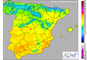Poco nuboso o despejado y temperaturas sin cambios o en ligero ascenso