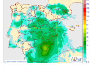 Chubascos tormentosos y vientos fuertes en la zona oriental de Andalucía