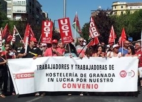 Sin incidentes y con escaso seguimiento la huelga de hostelería en Granada