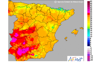 Temperaturas máximas que alcanzan los 38 grados en el valle del Guadalquivir