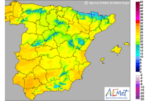 Descenso notable de las temperaturas máximas en Andalucía
