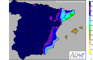 Alerta amarilla por lluvia en Cádiz, Málaga y Sevilla