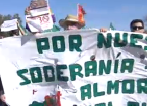 Unas 200 personas acuden a la marcha del SAT en Castellar para defender 'una Almoraima pública'