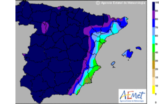 Precipitaciones generalizadas en toda Andalucía en el día de Navidad