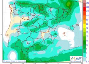 Cielos nubosos y chubascos en Andalucía