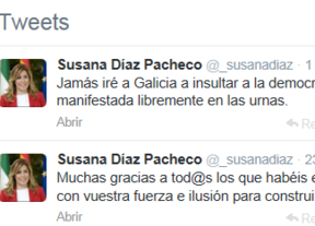 Díaz afirma que jamás irá a Galicia a 'insultar la democracia ni la voluntad del pueblo gallego' expresada en las urnas