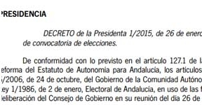 La sesión constitutiva del nuevo Parlamento andaluz se celebrará el 16 de abril