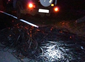 Detenidos dos jóvenes por robar 800 metros de cable del tendido telefónico en Constantina