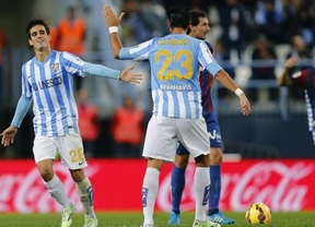 El Málaga remonta al Eibar (2-1) e iguala su plusmarca de cinco victorias consecutivas
