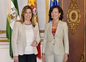 Susana Díaz y Ana Botín refuerzan la colaboración entre Junta y Banco Santander