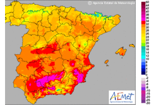 Ligero descenso de las temperaturas, con máximas de 36 grados