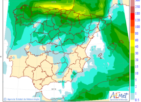 Rachas de viento muy fuertes en Andalucía oriental y descenso de temperaturas