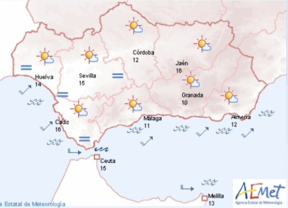 Intervalos nubosos en las sierras orientales y temperaturas en ascenso