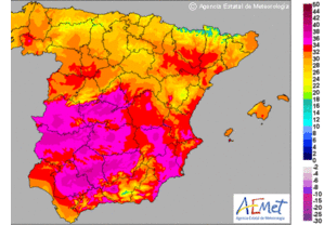 Aviso por temperaturas de 38 grados en la campiña cordobesa y en Jaén