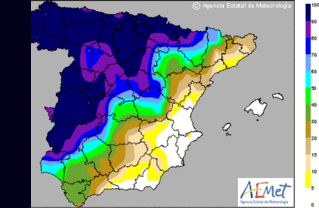 Lluvias débiles al final del día en el extremo occidental 