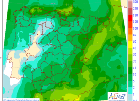 Lluvias fuertes en Andalucía y temperaturas en ascenso