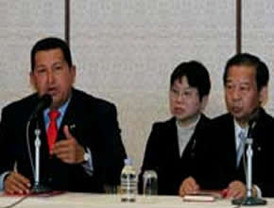 Chávez aboga en Tokio por 'relación fuerte' con Japón