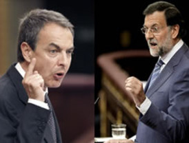 El último duelo parlamentario Zapatero-Rajoy se saldó con un gran estallido verbal