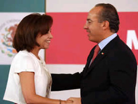Josefina Vázquez Mota será líder clave en el Congreso Federal, afirma el presidente Felipe Calderón Hinojosa