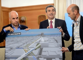 Randazzo y Rodríguez Larreta anunciaron obras para el ferrocarril San Martín y Belgrano Sur