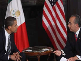 Calderón propuso a Obama alianza para enfrentar problemas