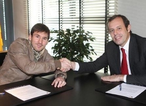 Messi renovó su contrato en el Barcelona hasta el 2018