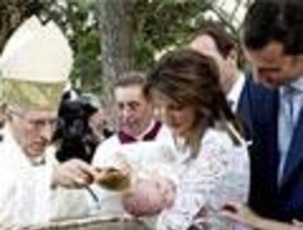 La Infanta Sofía recibe el bautismo