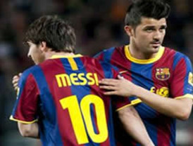 Villa y Messi acercan al Barcelona al título en España