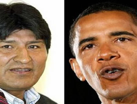 Barack Obama saludó cordialmente a Evo Morales