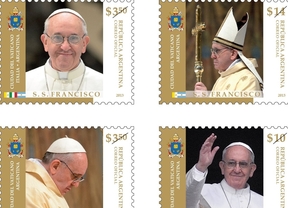 El Papa Francisco ya tiene  su serie de  estampillas 
