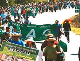 La marcha llega a La Paz en busca de una solución definitiva a su pedido