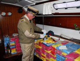 Secuestran 444 kilos de cocaína en un velero de bandera de Estados Unidos