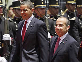 Calderón y Obama en sendos discursos coinciden en la posibilidad de mejorar relacion bilateral México-EEUU