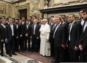 El Papa recibió al seleccionado argentino en el Vaticano