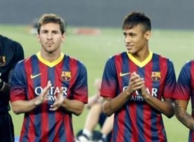 Messi y el Barcelona se devertieron con el Santos