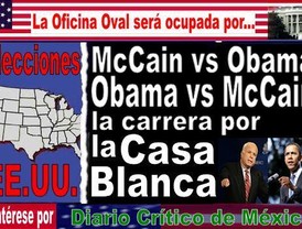 Noticias relevantes de las campañas presidenciales en EE.UU, McCain-Obama