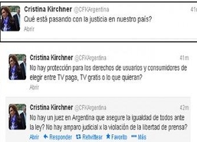 Cristina se preguntó "qué está pasando con la Justicia en nuestro país"