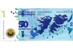Emitirán un billete de cincuenta pesos en homenaje a Malvinas