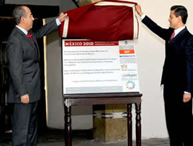 Peña Nieto y Calderón cierran los festejos del Bicentenario