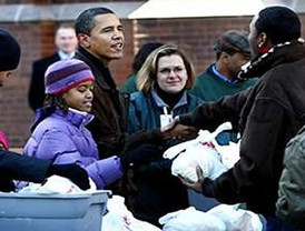 Obama deja en segundo plano al desgastado Bush