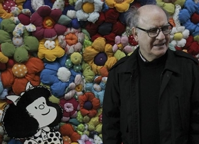  Quino pide que 'vivamos todos en paz' como deseo en el 50 cumpleaños de Mafalda