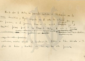 Hallan un manuscrito de Borges en la  Biblioteca Nacional 