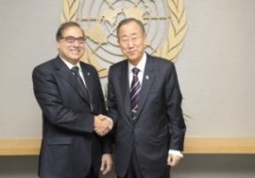 Ban Ki Moon destacó el rol de la Argentina al frente del G77