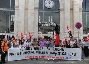 Los sindicatos señalan que el seguimiento del paro ferroviario roza el 100% en Castilla y León