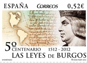Correos emite 300.000 sellos conmemorativos del V Centenario de las Leyes de Burgos
