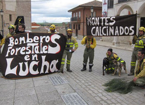 Trabajadores de Nutrexpa, parados, bomberos forestales y municipios de Palencia protestan en la campa