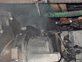 Más de 50 mineros realizan dos cortes de tráfico en La Robla (León) para protestar por la situación del sector