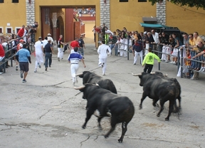 Tres heridos por asta de toro en el tercer encierro de cuéllar
