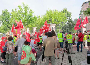La marcha de UGT contra los recortes sanitarios en Zamora alcanza la sede de la Junta tras cinco de días de ruta