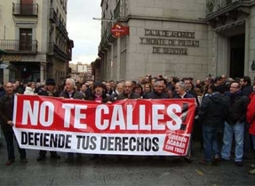 Quinientos trabajadores de Bankia se concentran en Ávila y Segovia para protestar contra los despidos